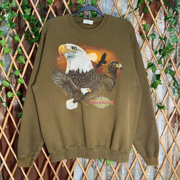 Vintage y2k fieldmaster wildlife bald eagle 1990s crewneck - Picture 1 of 4